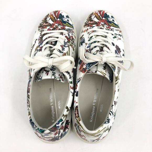 ECCO X KRISTJANA S. WILLIAMS Soft 7 Sneaker EU 41 10-10.5 White Floral 470303 - Picture 9 of 11
